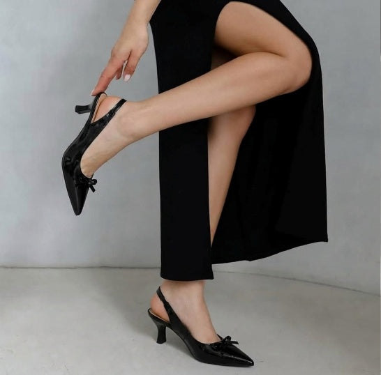 Black Belle slingback heels