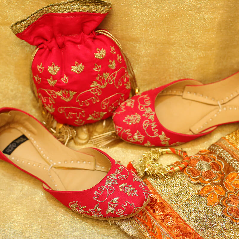 Pink Rouge - Bridal Jutti - Retro Walk