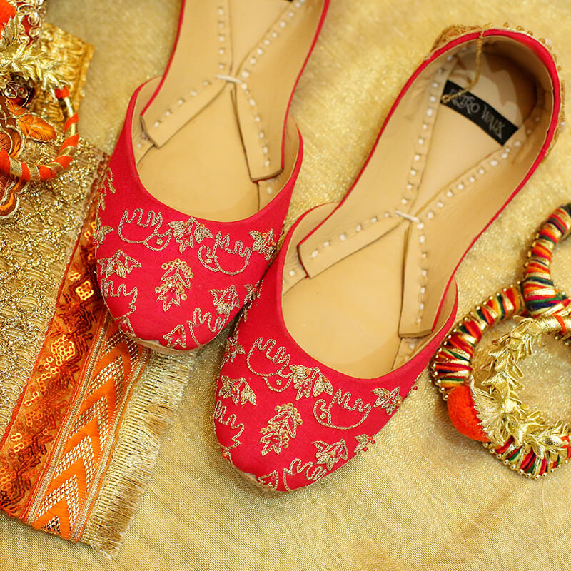 Pink Rouge - Bridal Jutti - Retro Walk